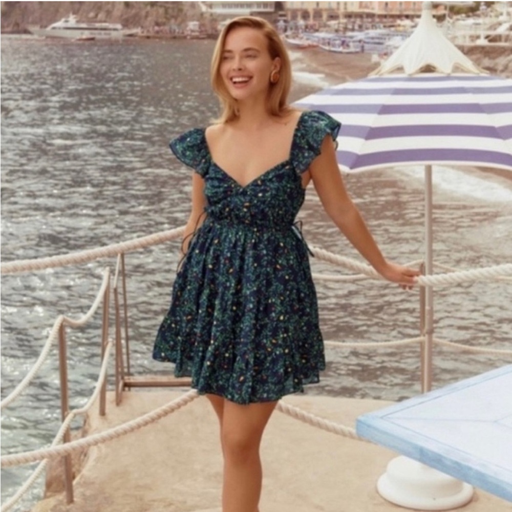 Hill House Navy Floral Mini Dress